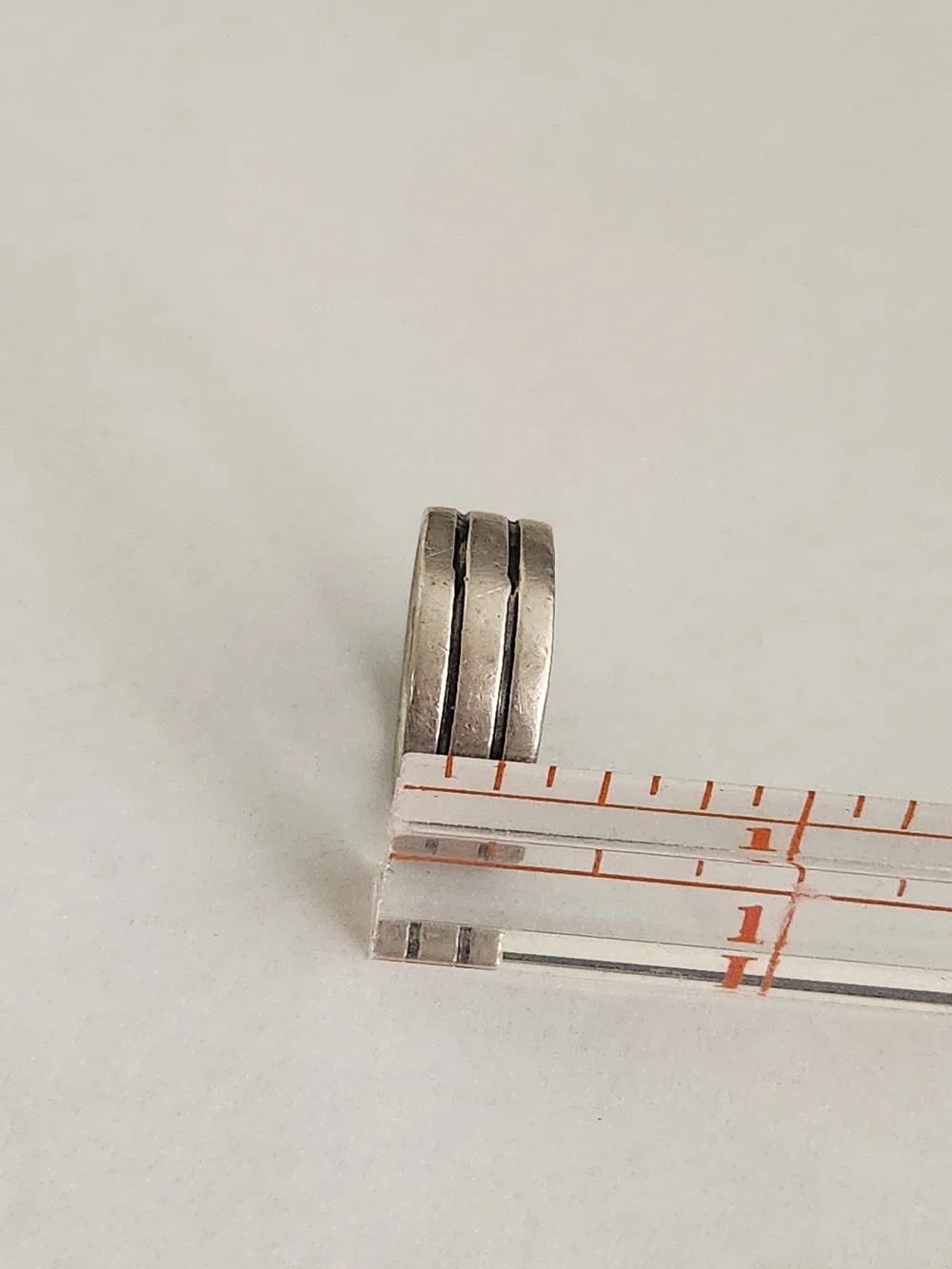 Vintage Sterling Silver Men's Triple Band Ring